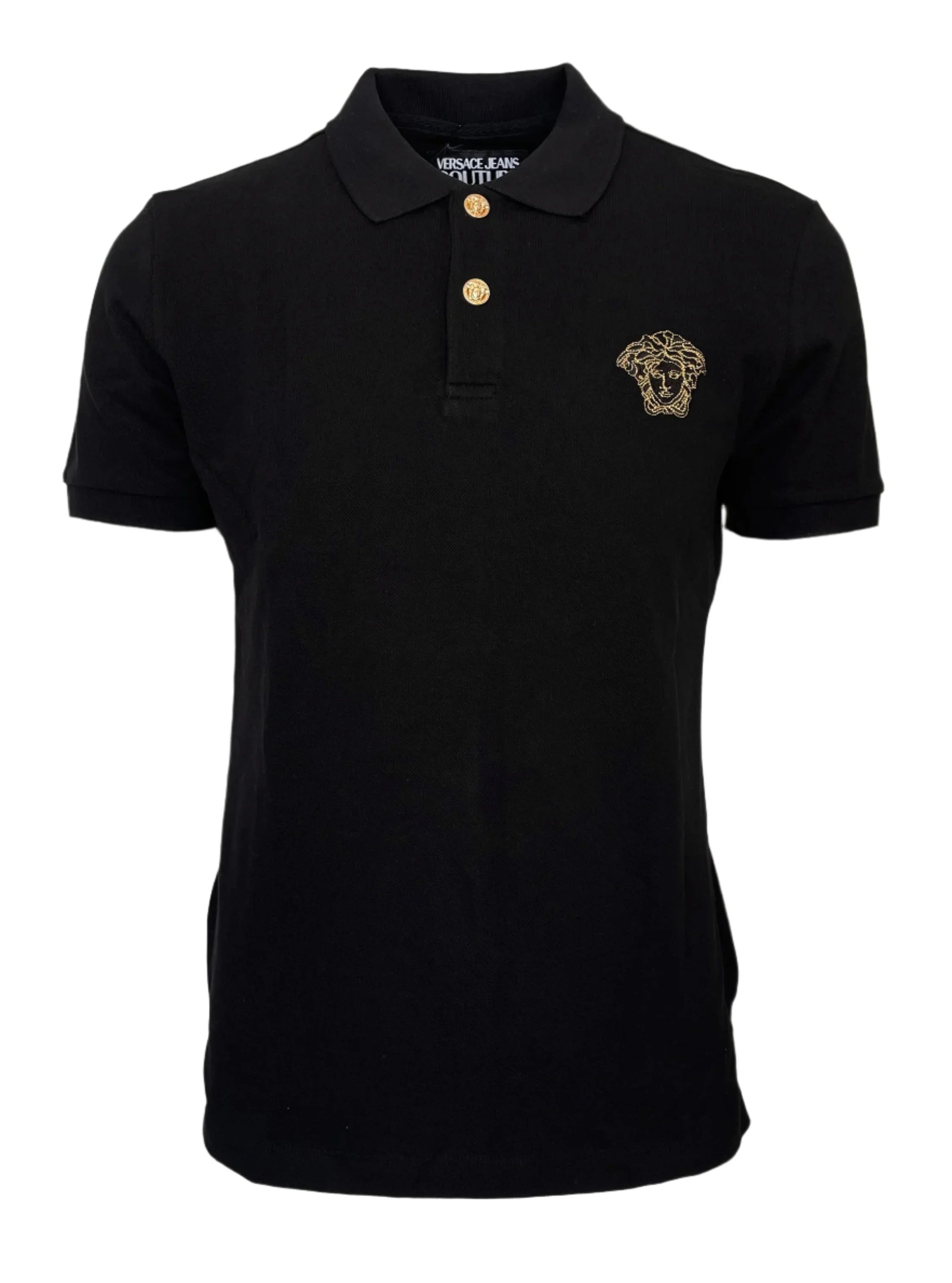 Versace Men's Polo Shirt In Black