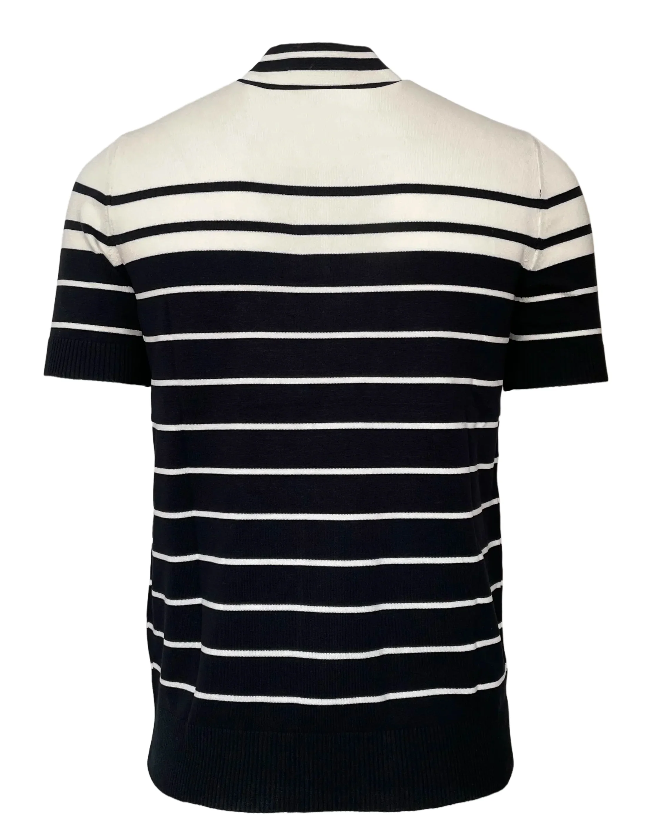 Gucci Men's Logo Print Striped Polo Shirt